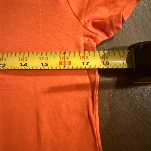 NWT J. Crew V-Neck Short Sleeve Linen Blend Orange Tee SZ L - Picture 7 of 8